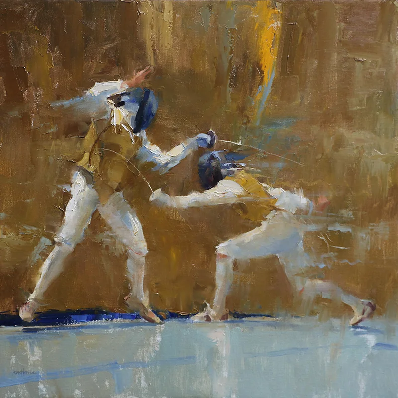 "Balestra" 30" x 30" oil Highlands Art Gallery Won both the Artist Choice Award and the Masters Award of Excellence at the 16th Annual American Impressionist Society Exhibition. SOLD