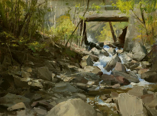 "Hickory Creek Run, Point Pleasant" 12" x 16" oil Highlands Art Gallery SOLD