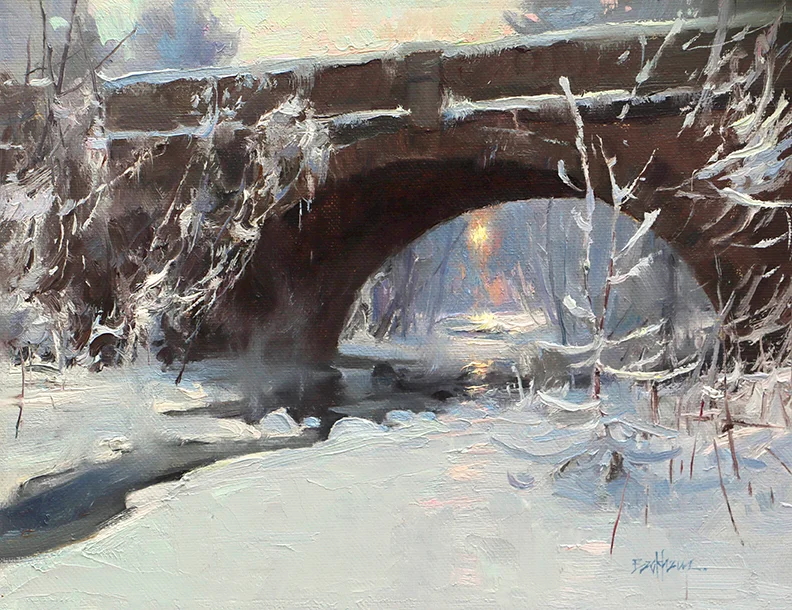 "Stillness" 9" x 12" oil Highlands Art Gallery
