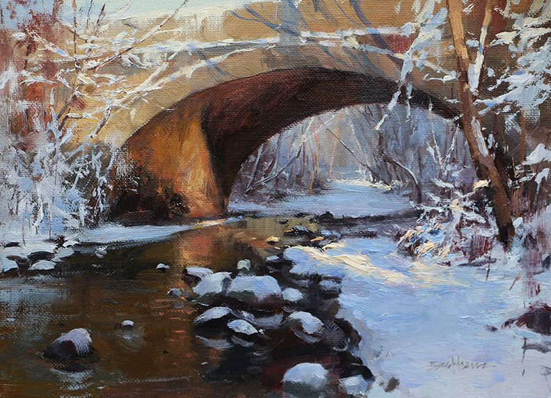  "Breaking Light on Swan Creek" 9" x 12" oil  Highlands Art Gallery &nbsp;SOLD 