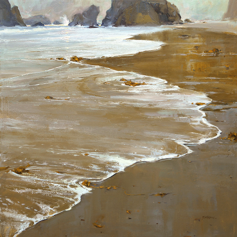  "The Tranquil Surf" 30:" x 30" oil  Oil Painters of America  25th Annual National Exhibition &nbsp;SOLD 
