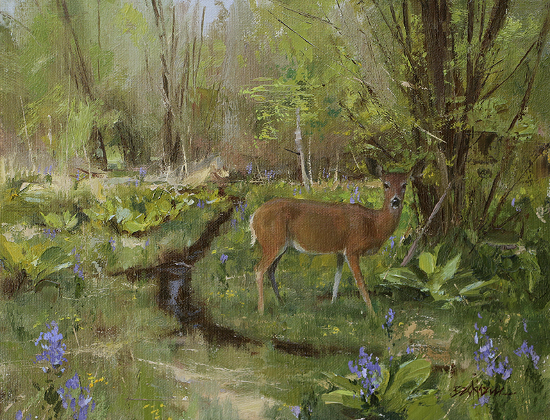 "Spring in the Marsh" 11" x 14" oil Highlands Art Gallery 