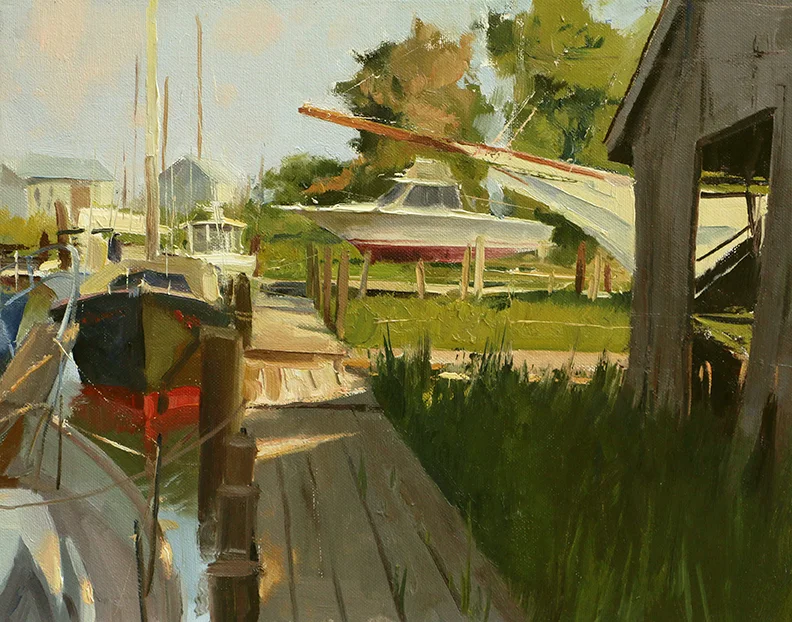 "Morning at Napps Narrows" 11" x 14" oil Troika Gallery