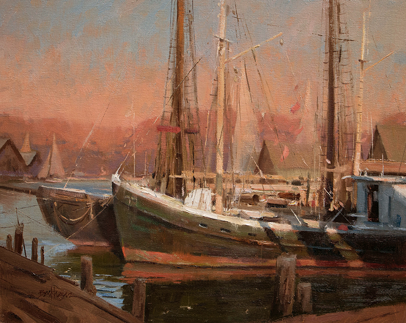  "Harbor Morning" 16" x 20" oil  Highlands Art Gallery &nbsp; SOLD   