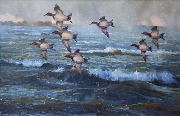 "Snow Squalls" 16" x 24" oil/unframed, inquire Kenn Backhaus Fine Art