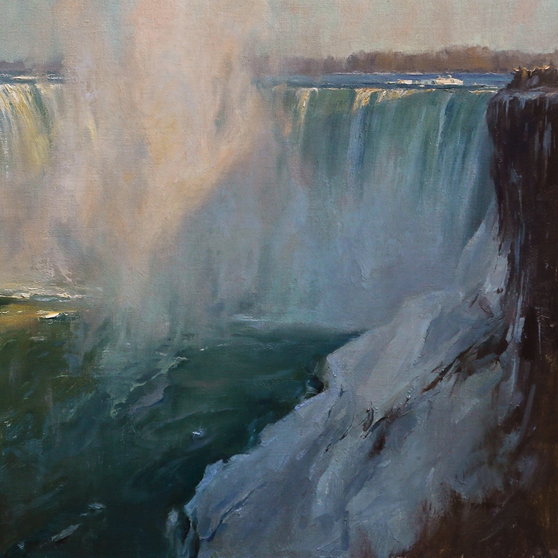 "The RISING winter plume" 24" x 24" oil