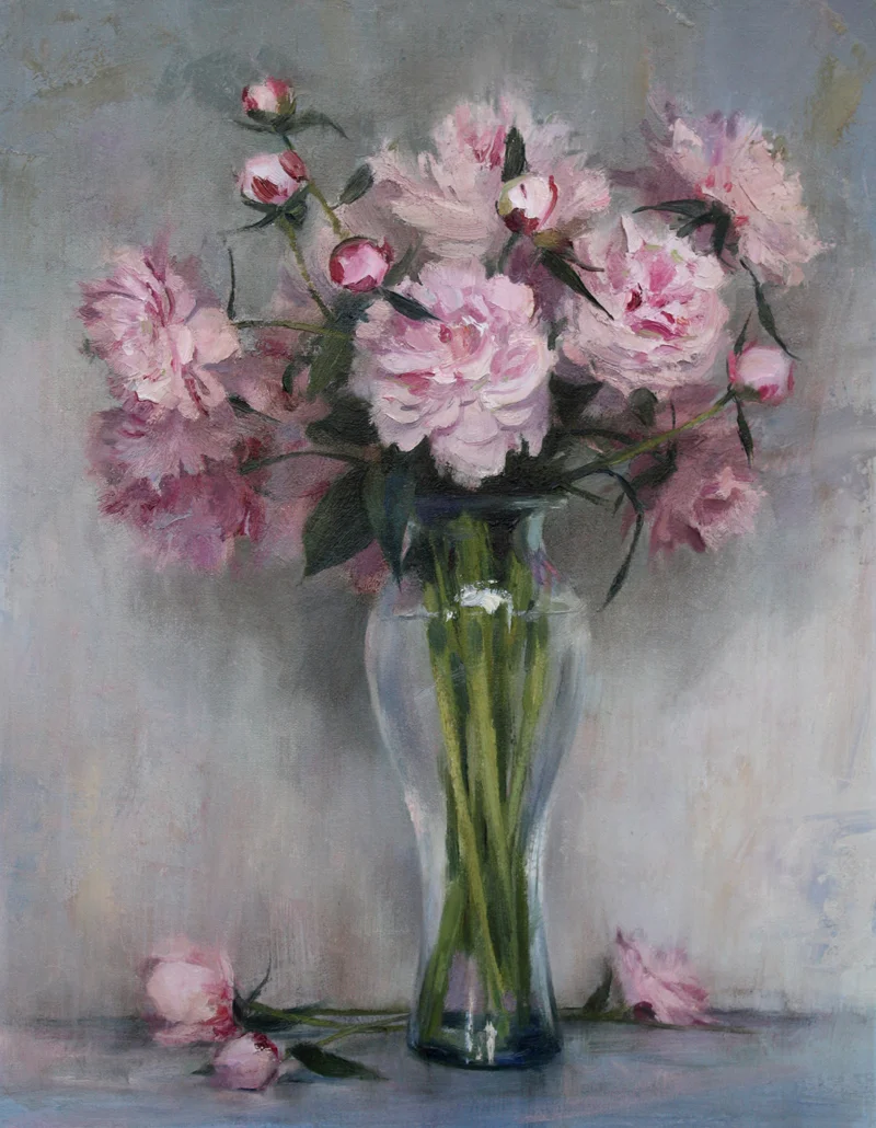 "Pink Bouquet" 20" x 16" oil Helena Fox Fine Art SOLD