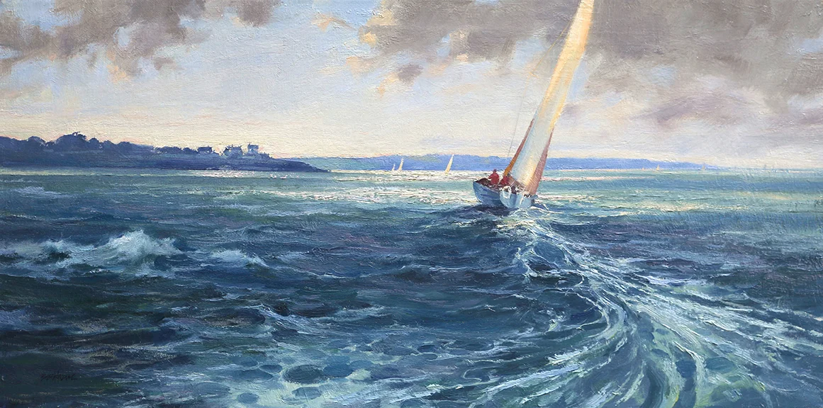 Chasing the Sun 18" x 36' oil