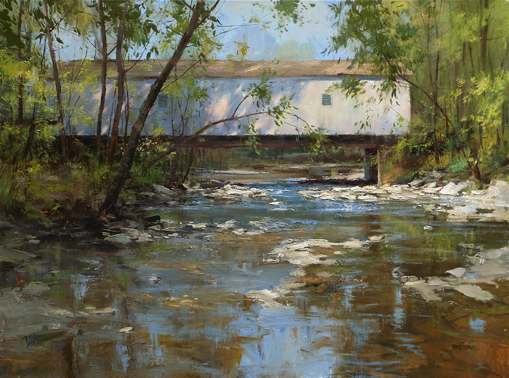  "The Last Bridge Standing" 30" x 40" oil 