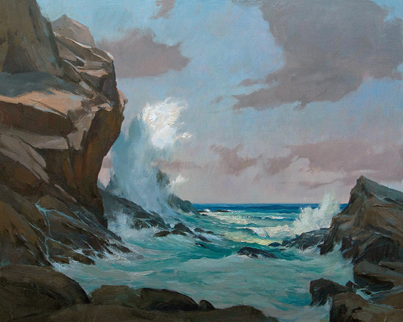  "The Weltering Sea" 24" x30" oil &nbsp; Highlands Art Gallery  