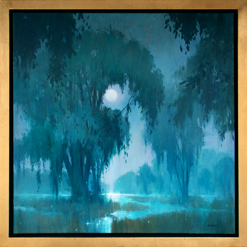  "Evening Solitude" oil 38" x 38" Highlands Art Gallery &nbsp;&nbsp; 