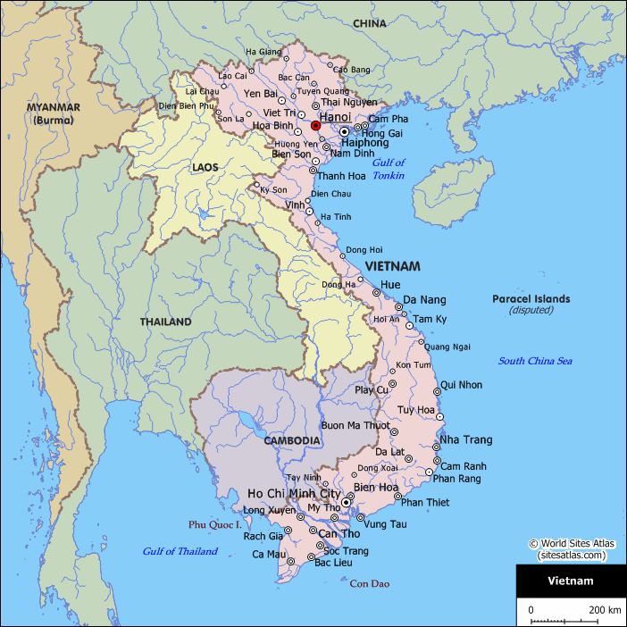 Viet Nam Map And Timeline The Brookfield Institute