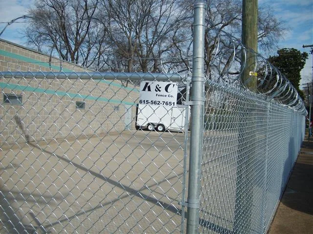 Commercial Chain Link Fence with Razor Ribbon Nashville TN