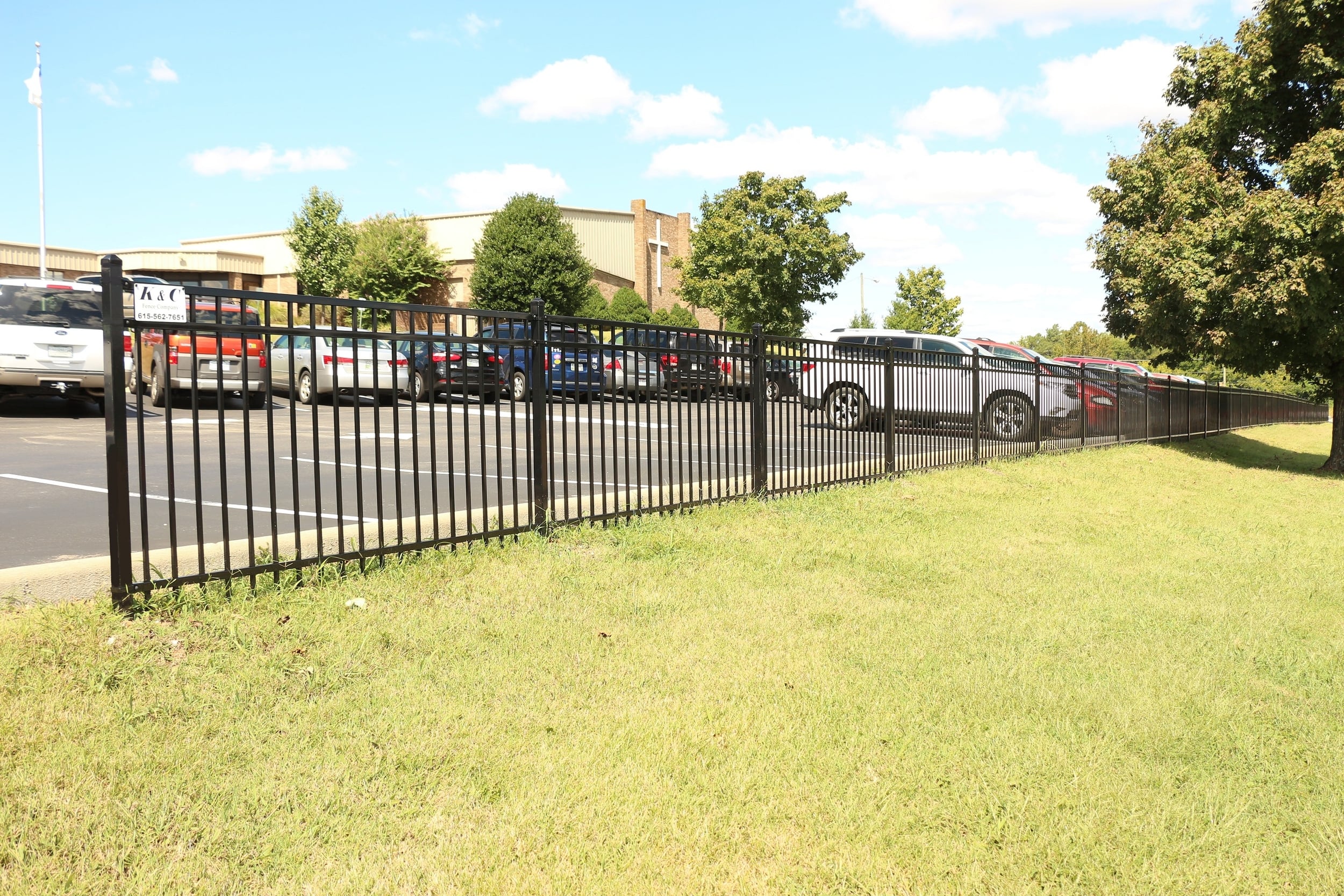 Fortress 4' Tall Steel Fence Installed in Nashville TN by K & C Fence Company