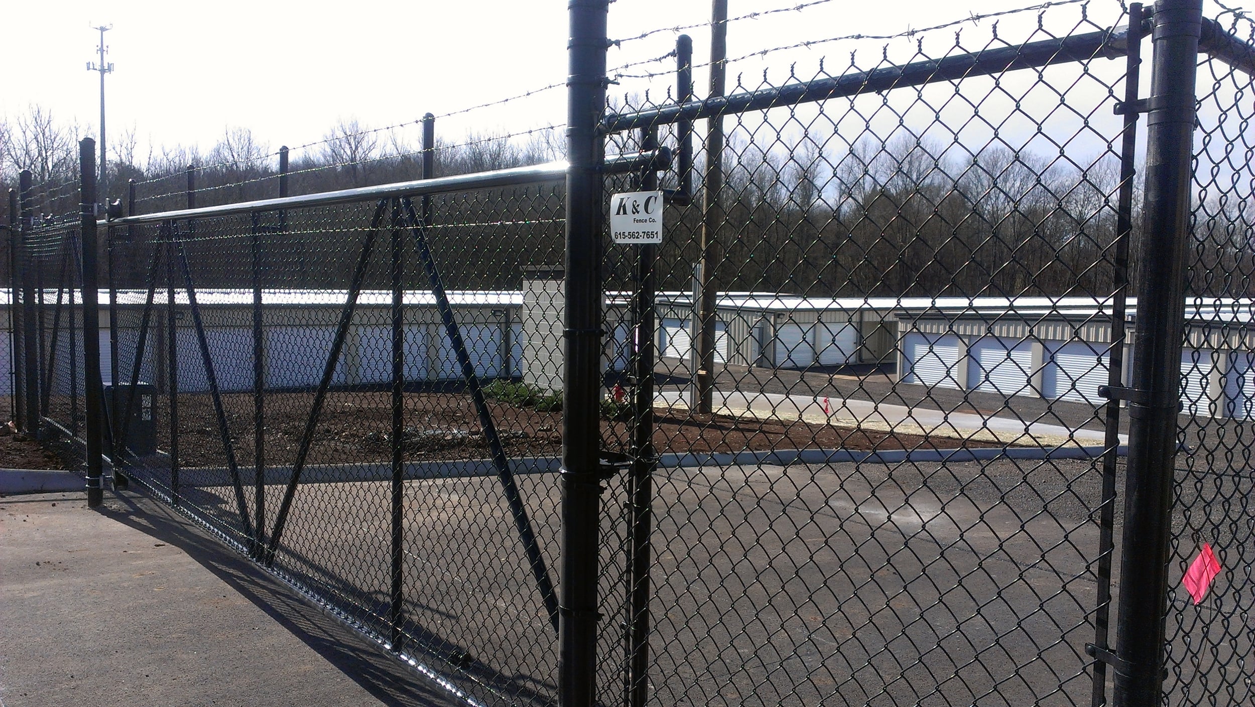 Black Vinyl Chainlink Commercial Fence Nashville