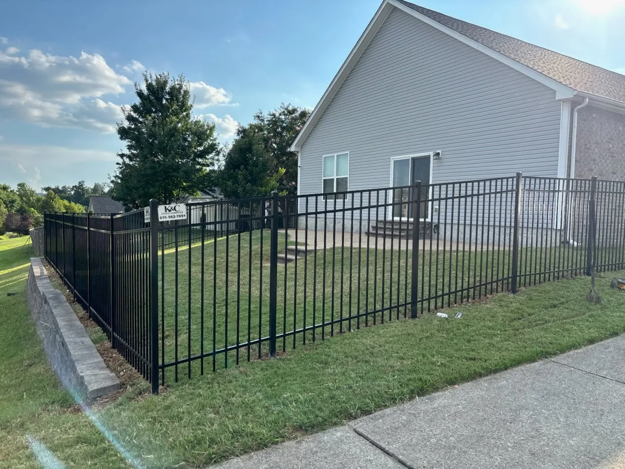 5 ft Tall Flat Top Aluminum Fence Hermitage TN