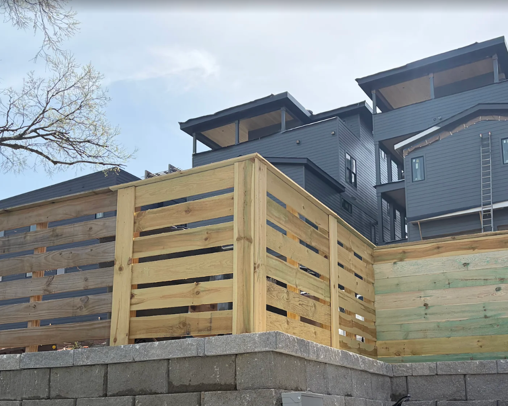 4 foot Horizontal Cedar Wood Pool Fence Backyard Nashville Tennessee