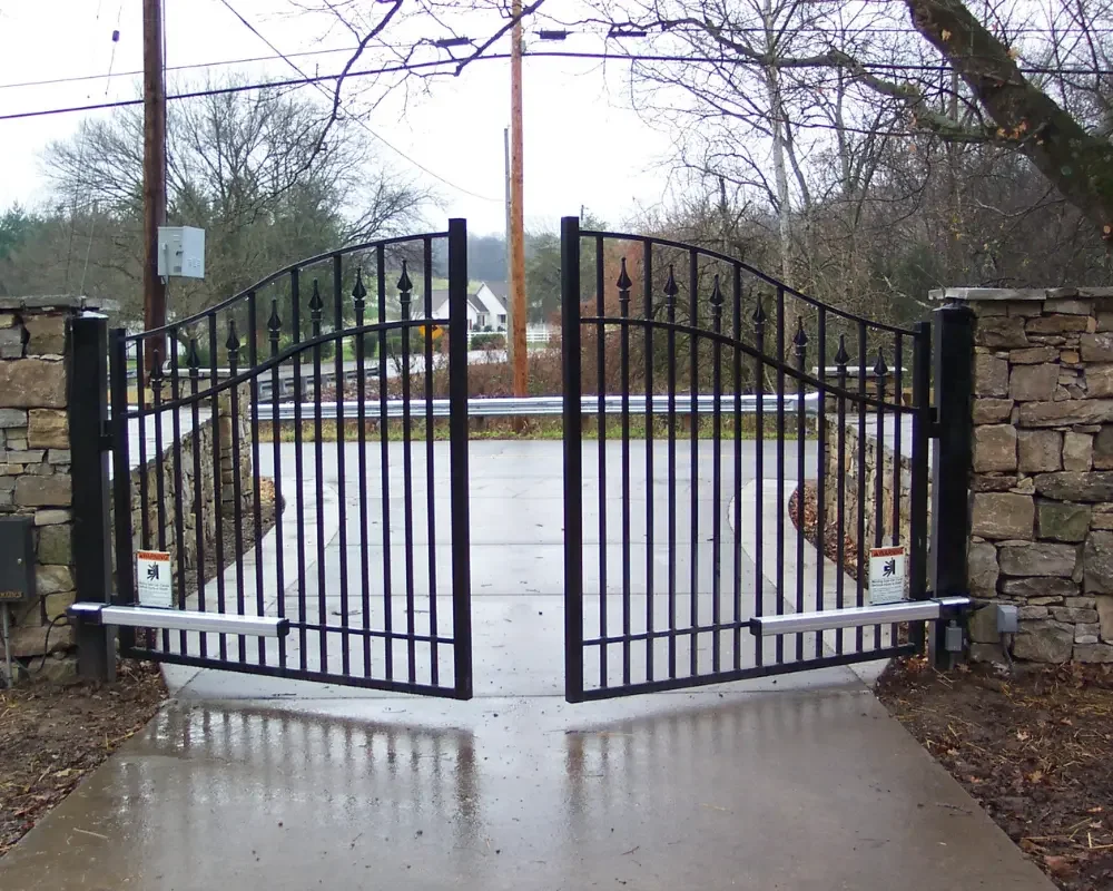 Black Ornamental Steel Double Driveway Gate Brentwood
