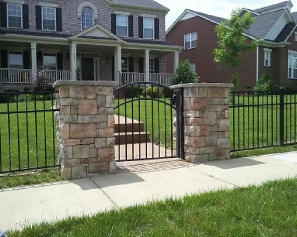 Black Ornamental Steel Walk Gate Nashville