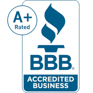 A+ Rated Better Business Bureau Accredited Business logo representing K&C Fence as a trusted and accredited fencing company in Franklin, Tennessee.