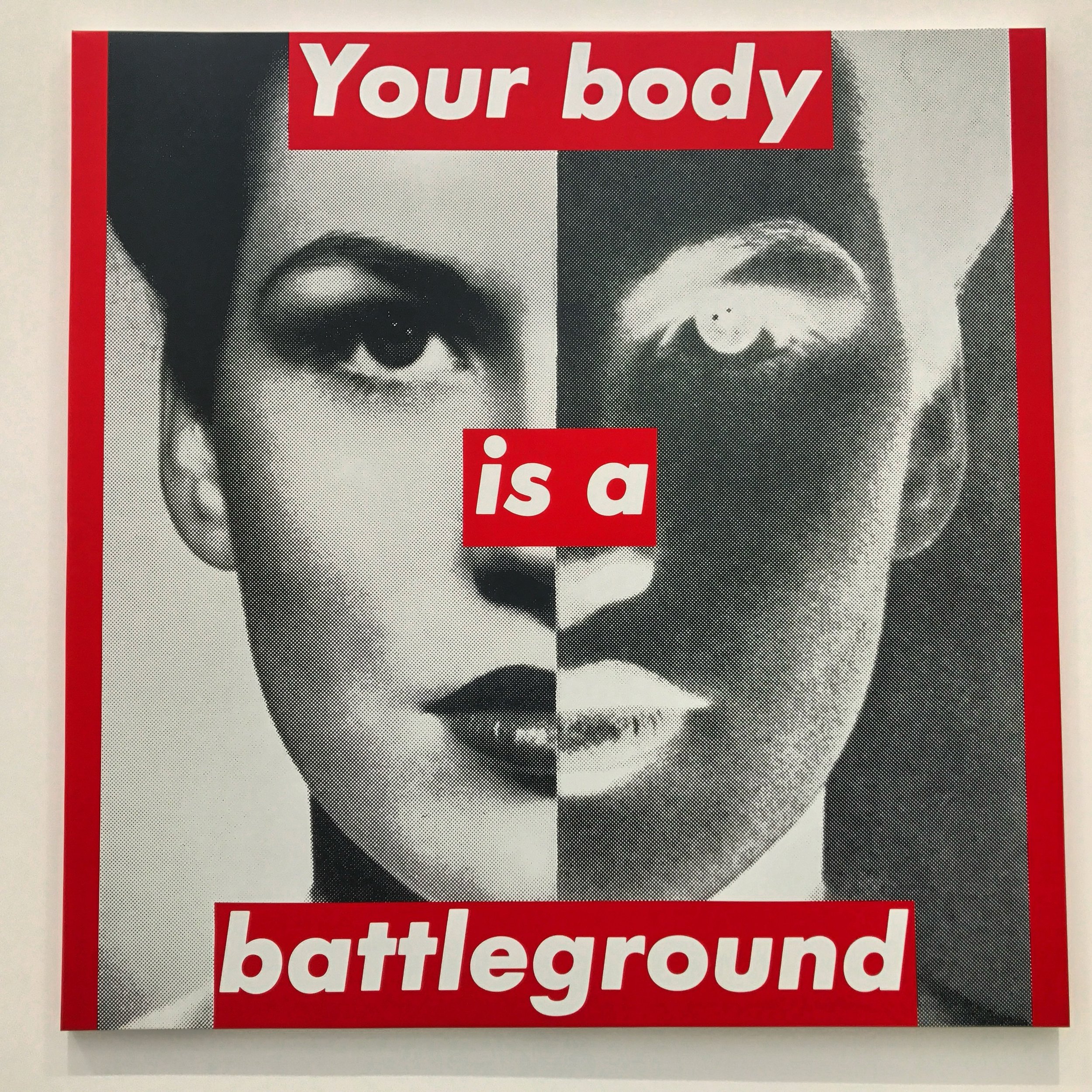 Untitled (Your body is a battleground) by Barbara Kruger 1989. 

I saw this piece in 2017 at @thebroadmuseum in LA. I stood staring at it for a long while and snuck a photo to remember it later.

Kruger originally produced this work for the Women&rsq