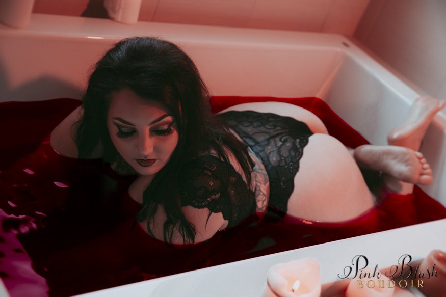 Blood Bath Boudoir Photography Edmonton