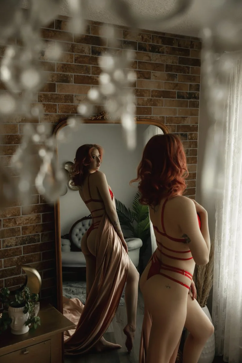 Client Review with Album Reveal - Boudoir Photographer Edmonton YEG