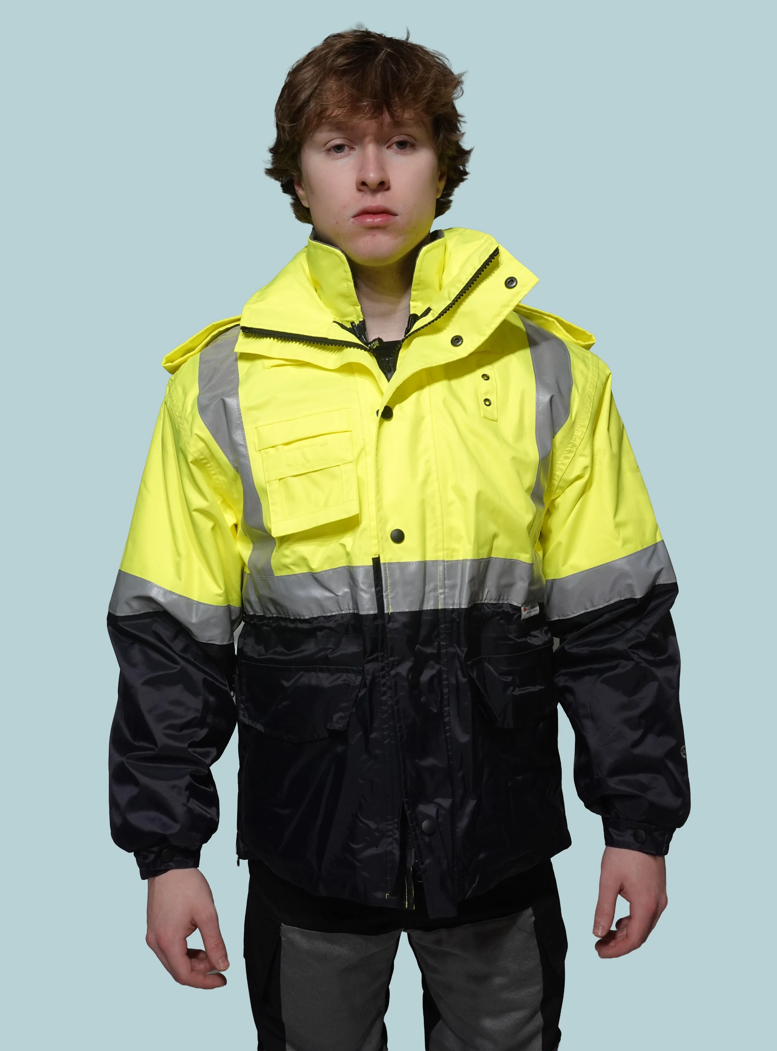Opus SJ31 Class 2, 3-in-1 Duty Two Tone Safety Rain Jacket