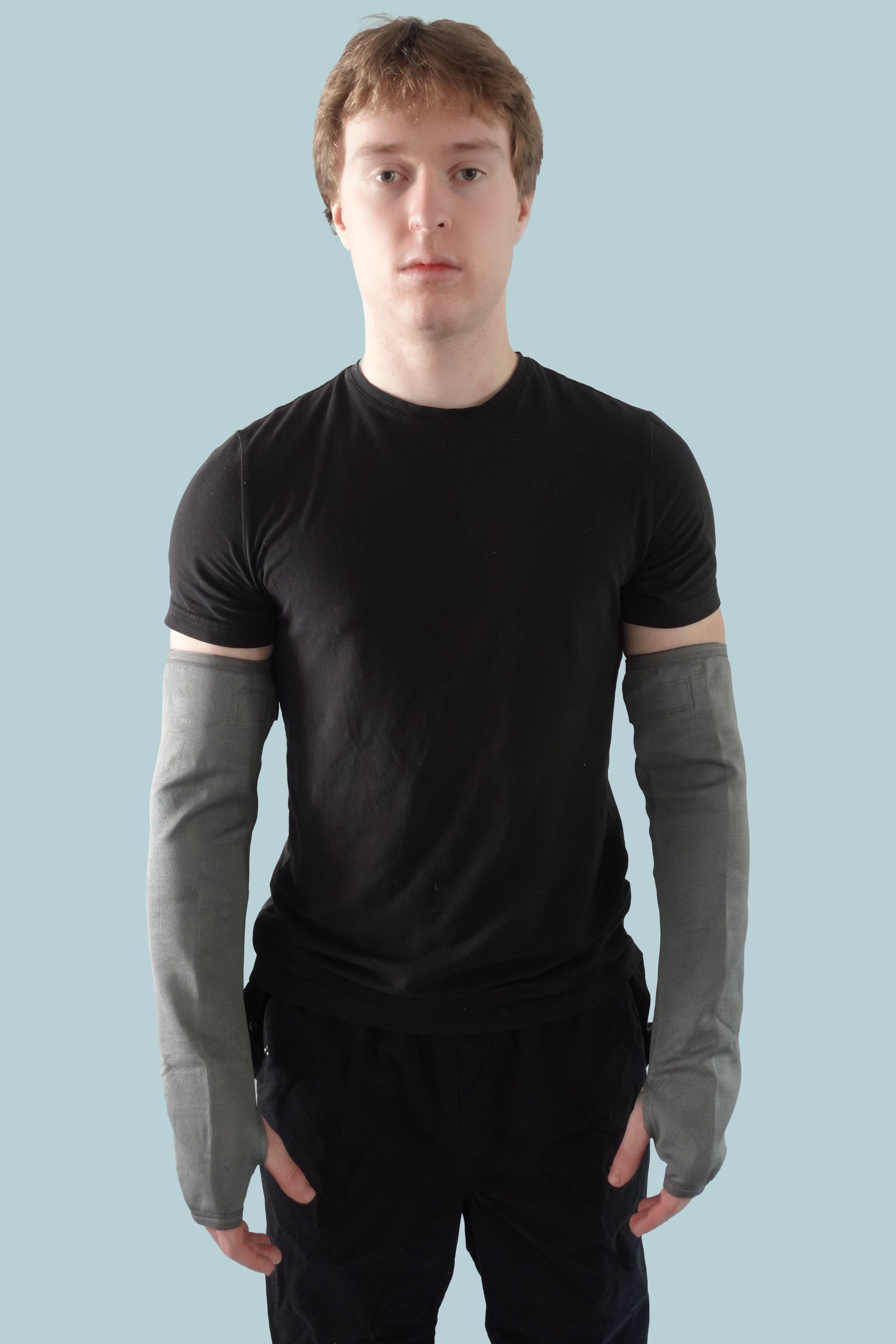 Extra Long Cut, Scratch and Bite Resistant Arm Guards with Thumbhole - A6