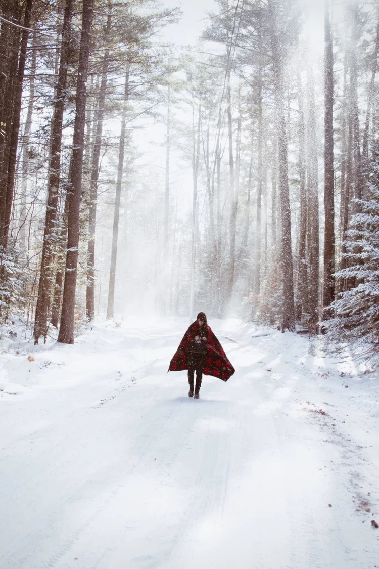 With Apple blossom in her hair