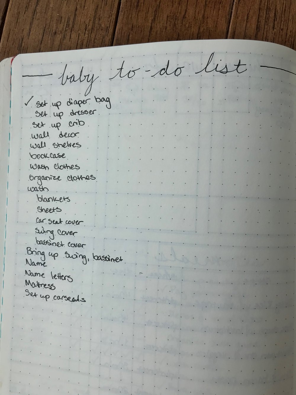 A to-do list before Addie's arrival