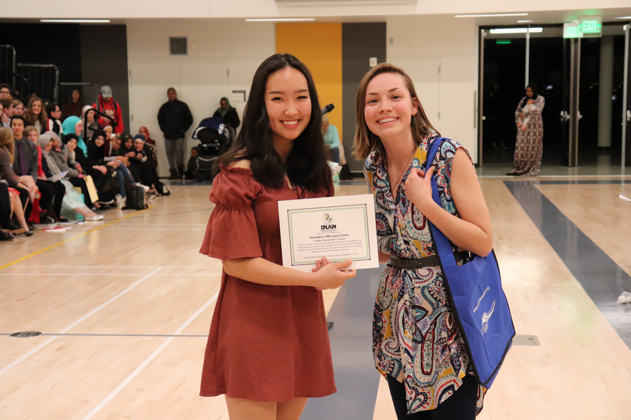 Stormwater Permittees for Local Awareness of Stream Health (SPLASH) awarded Xiaomeng (Melanie) Gong, Cherry Creek High School, for her project “Biodegradation of Environmental Waste Utilizing Edible Fungi”.