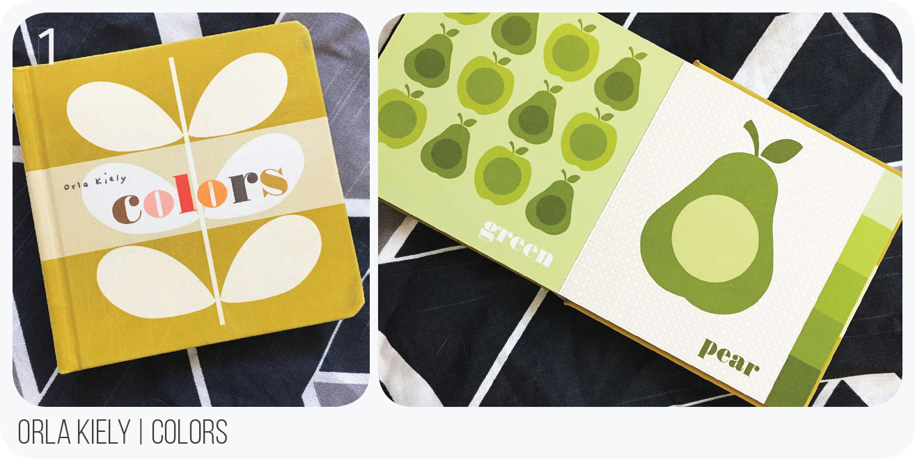 This book is absolutely beautiful in a distinct style that is very midcentury meets Marimekko. Part of a series, Kiely's images are simple with lovely colors and shapes that are easy for infants to process but also aesthetically pleasing for us adults. I have always loved Kiely's designs and this book is no exception! 
