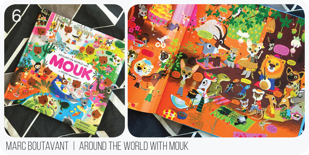 This book is AMAZING and the colors/illustrations are phenomenal. The story is fun and educational, but hip in a way only MOUK can be. If you haven't watched Mouk on Netflix, add it to your list and set a night aside with the kids because you will probably end up binging it with some popcorn and juice boxes. The theme song alone had me hooked. This book also includes colorform-like stickers! Woohoo!