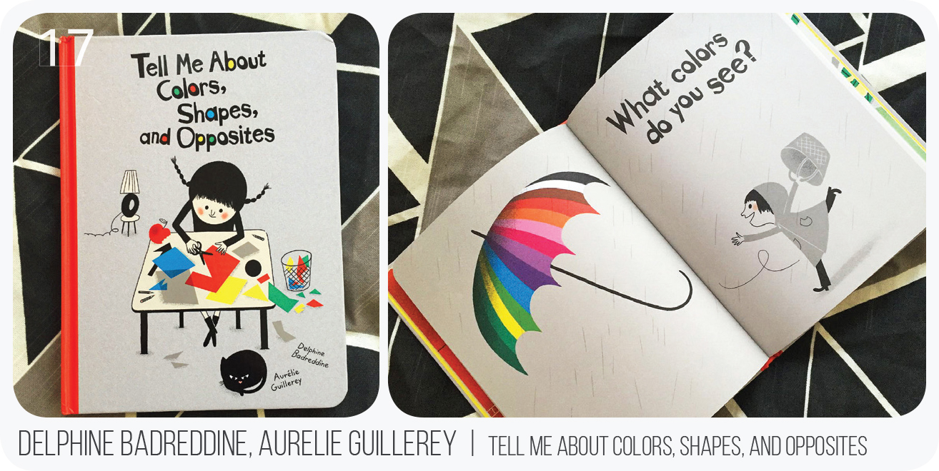 Aurelie Guillerey is a wonderful illustrator (and Aurelie Wren's namesake) and this is just one of many books she has illustrated I love. Her style is playful and the book is very nicely produced and colorful. This and "Worms" are pretty great but there are several out there that she has worked on that you need in your life. 