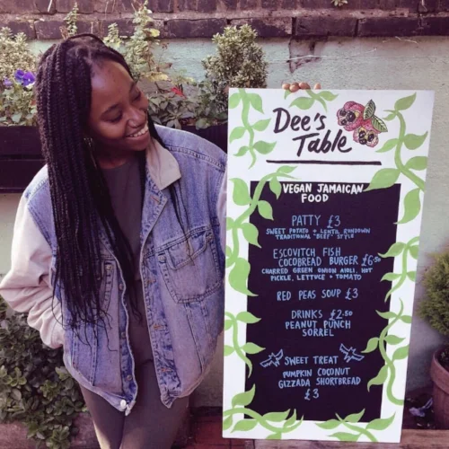 Denai also runs a modern vegan JAMAICAN food pop-up - follow her @deestable for events 