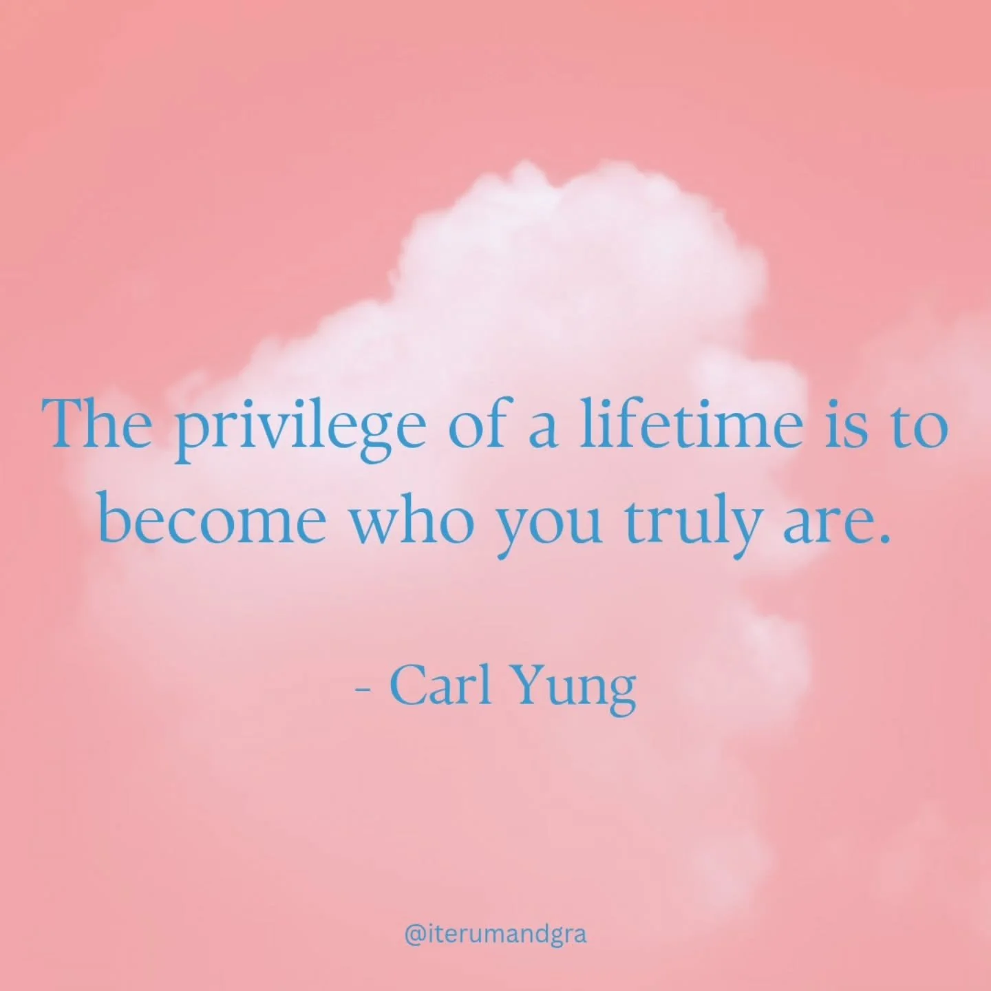 This is so true #carlyung It's the heart of all our life work. Being your authentic self is so important because we all have our unique gifts to contribute to the world for the greater good. 

Be patient and courageous. 

Come back to what personally