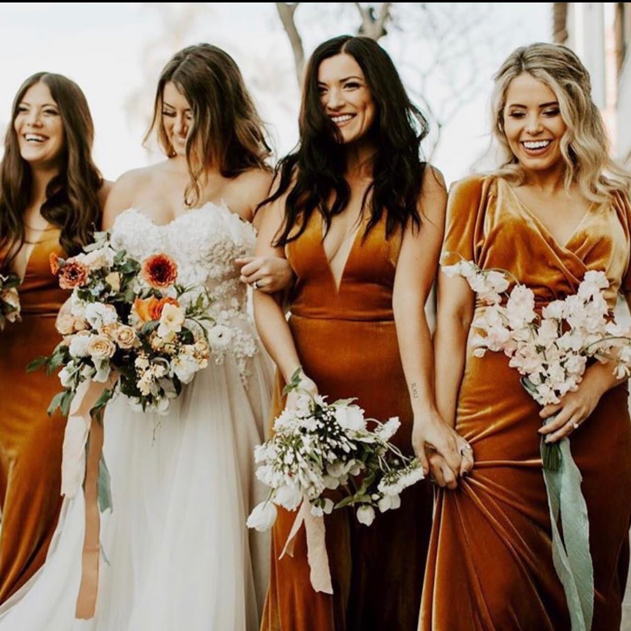 It&rsquo;s Fall Y&rsquo;all! 🍁 We can&rsquo;t wait for the golden florals and the warm amber bridesmaids dresses.

We always suggest  that the bridal party receives professional hair and makeup. When everyone looks united it a makes world a differen