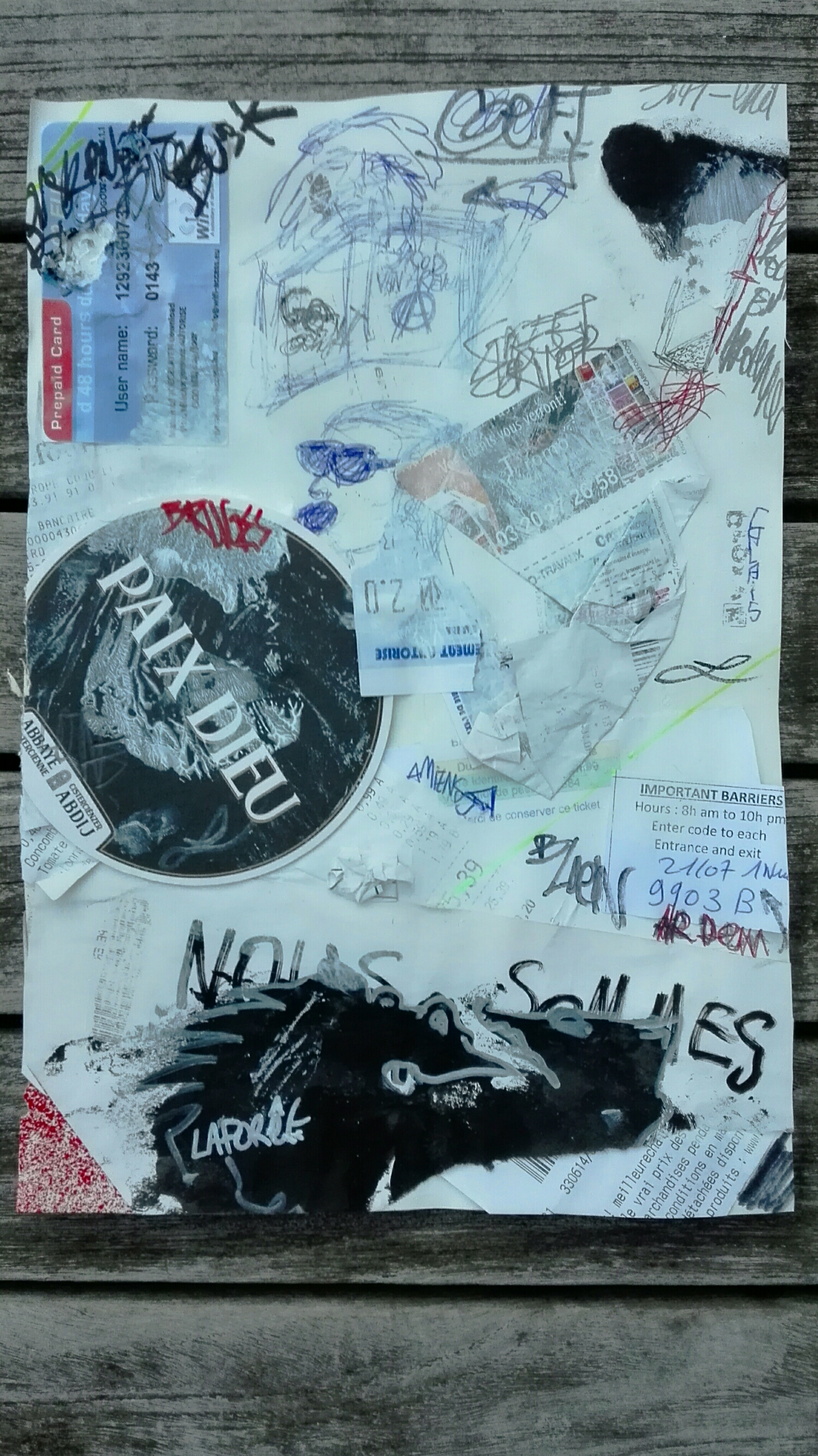 A last artwork Bluen made that sums up our roadtrip.
