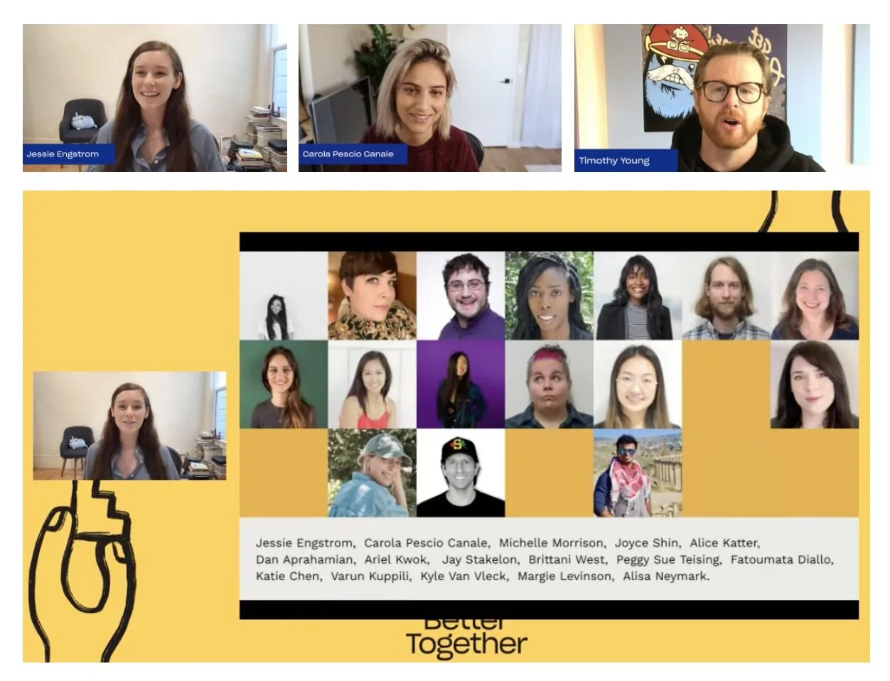 Dropbox’s 2021 #BetterTogether internal conference production team 💪