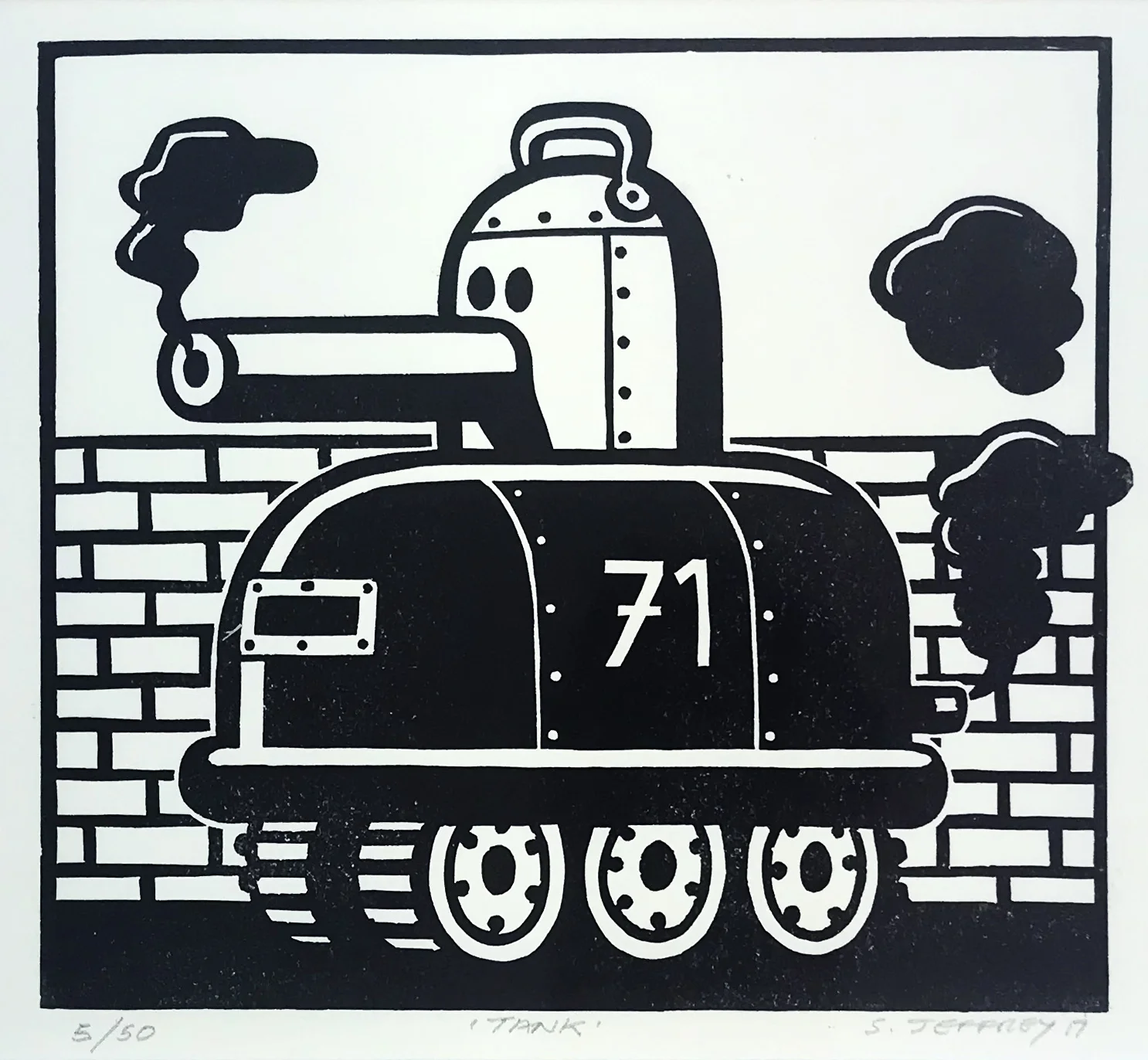 JEFFREY, Stephen - Tank, Linocut.jpg