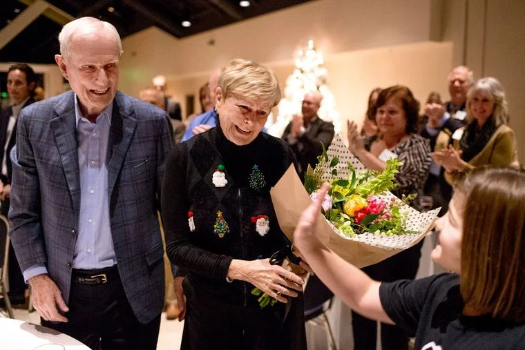 Kaitlyn, age 8, waves to Lola & Duane Hagadone | photo CREDIT: JAKE PARRISH / CDA PRESS