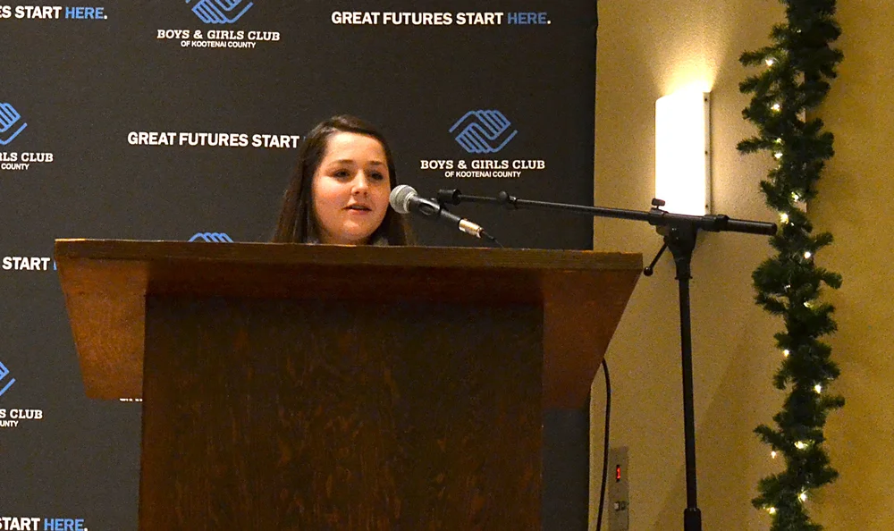 Cassie gives a speech.