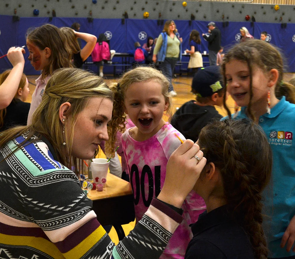 Face painting.