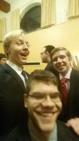 The three of us trying to take a selfie with Bob (centre top and entirely disinterested). Stephen on the right, Kilian at the bottom.
