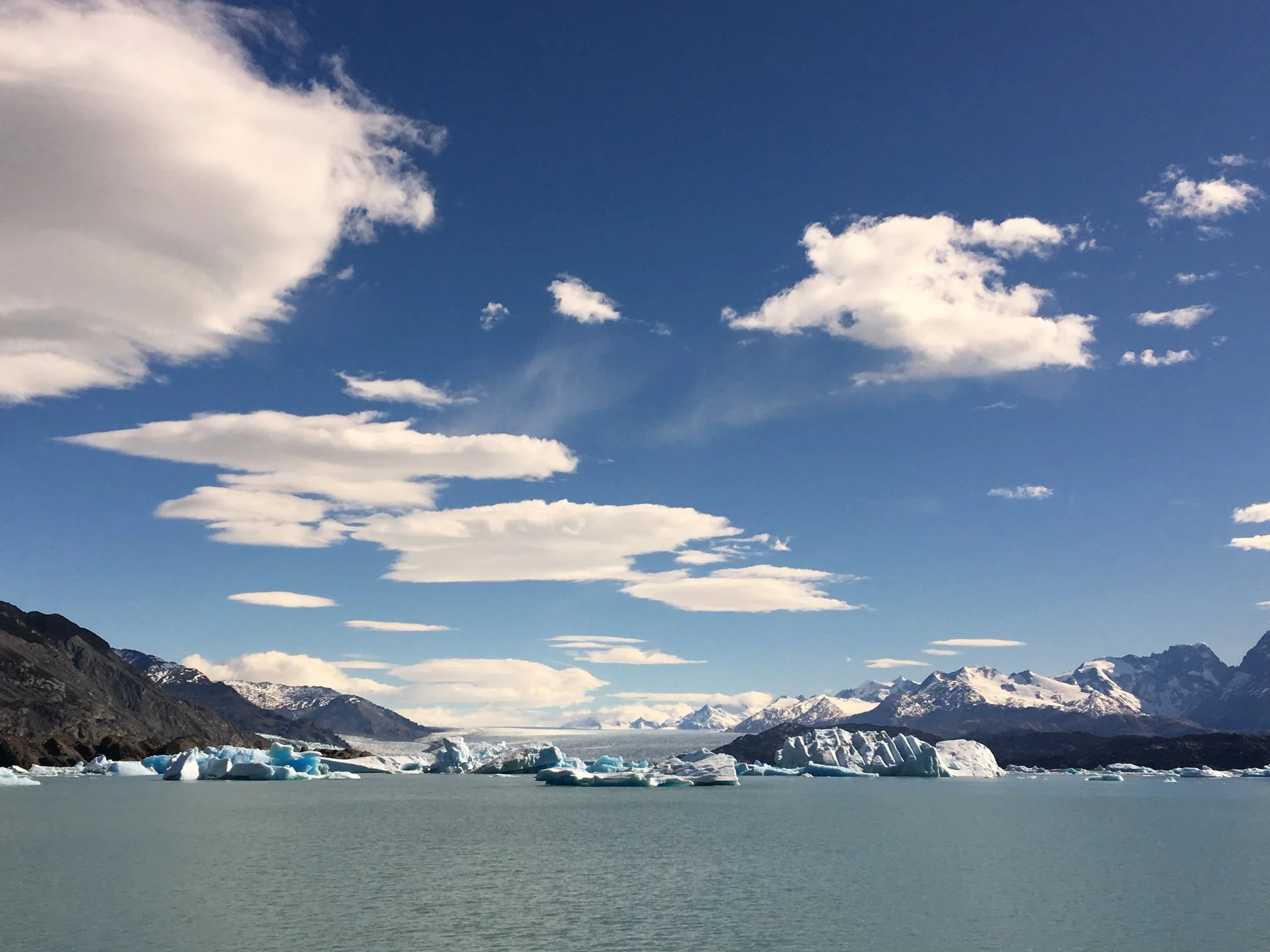 Lago Argentino e o Glaciar Upsala.