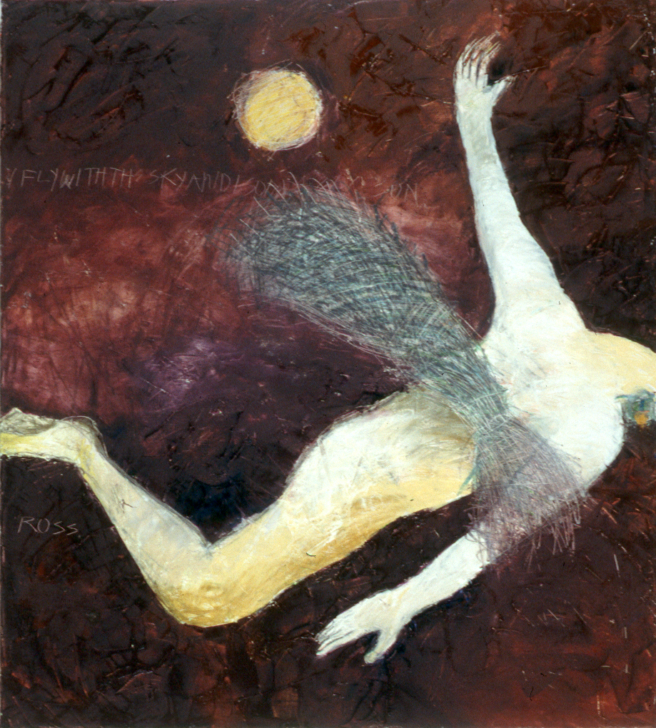 P3. from ANIMAL POSTURES _Anne Hanson as THE DRAGONFLY oil on canvas 54x48 1997.jpg