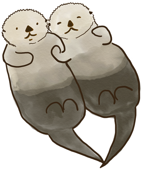 Otters together. Cuteness squared. Image credit: B. Todd