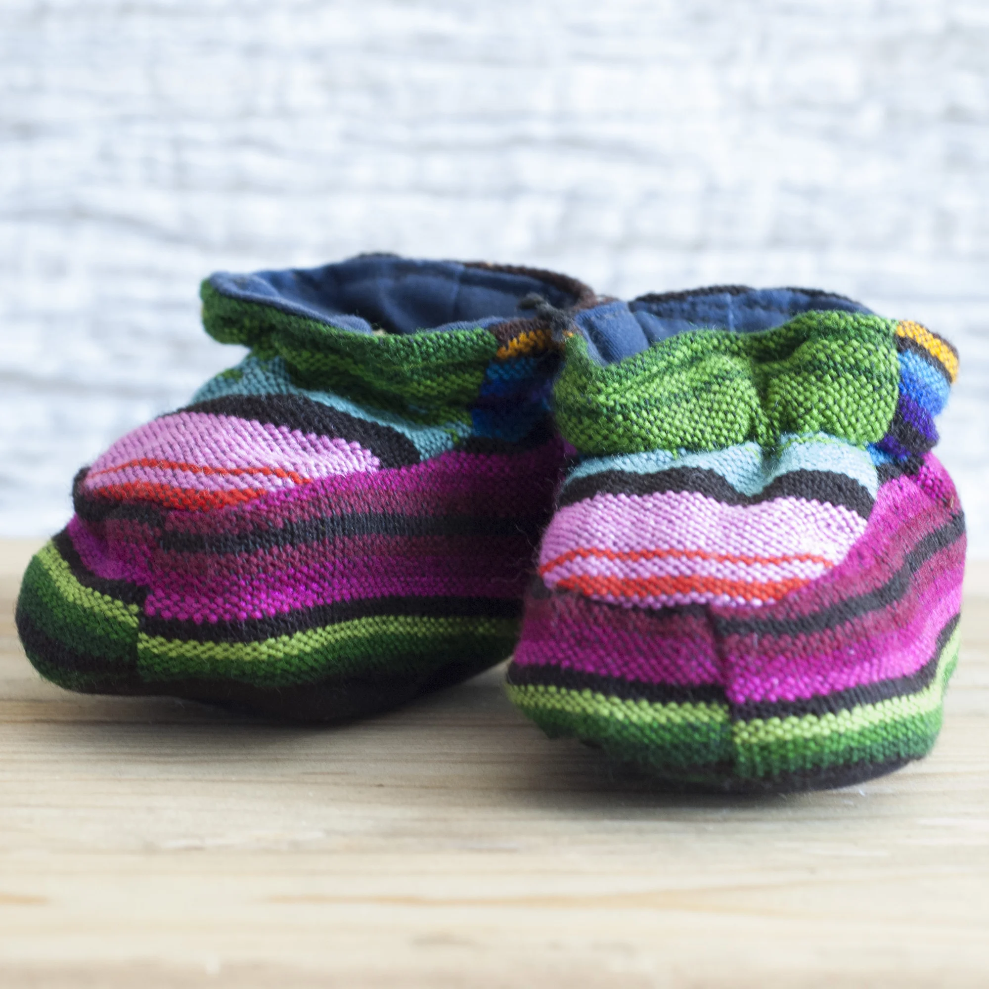 Guatemalan Baby Booties - Handmade/FairTrade/Pink