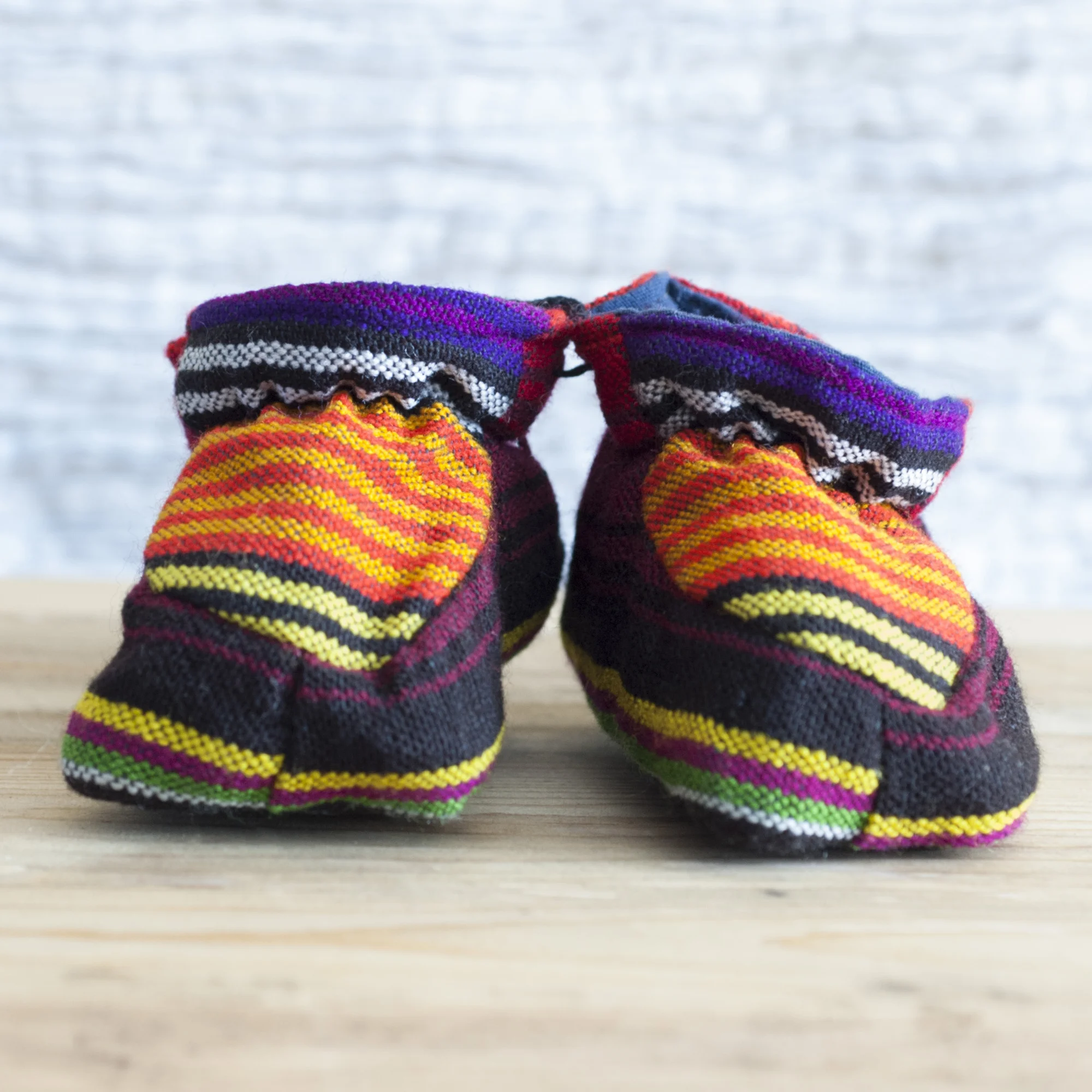 Guatemalan Baby Booties - Handmade/FairTrade/Orange